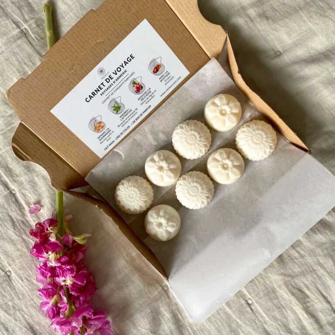 coffret découverte fondants cire parfumés nanour